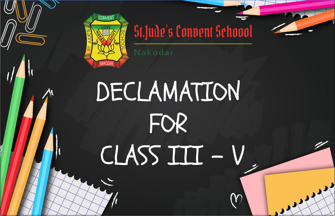 ONLINE DECLAMATION FOR CLASS III â€“ V